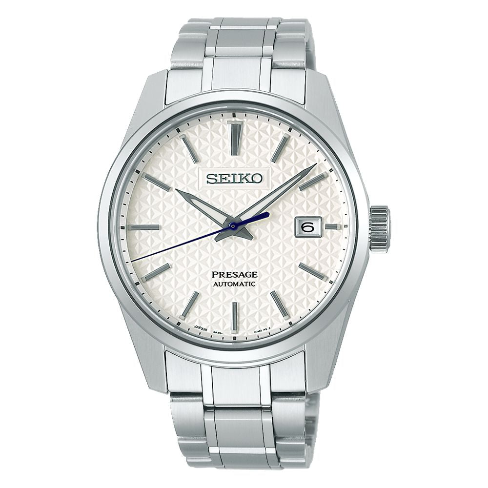 セイコー プレザージュ SARX075 メカニカル腕時計,ステンレスケース,ホワイト「白練（しろねり）」ステンレスのファイブリンクバンド