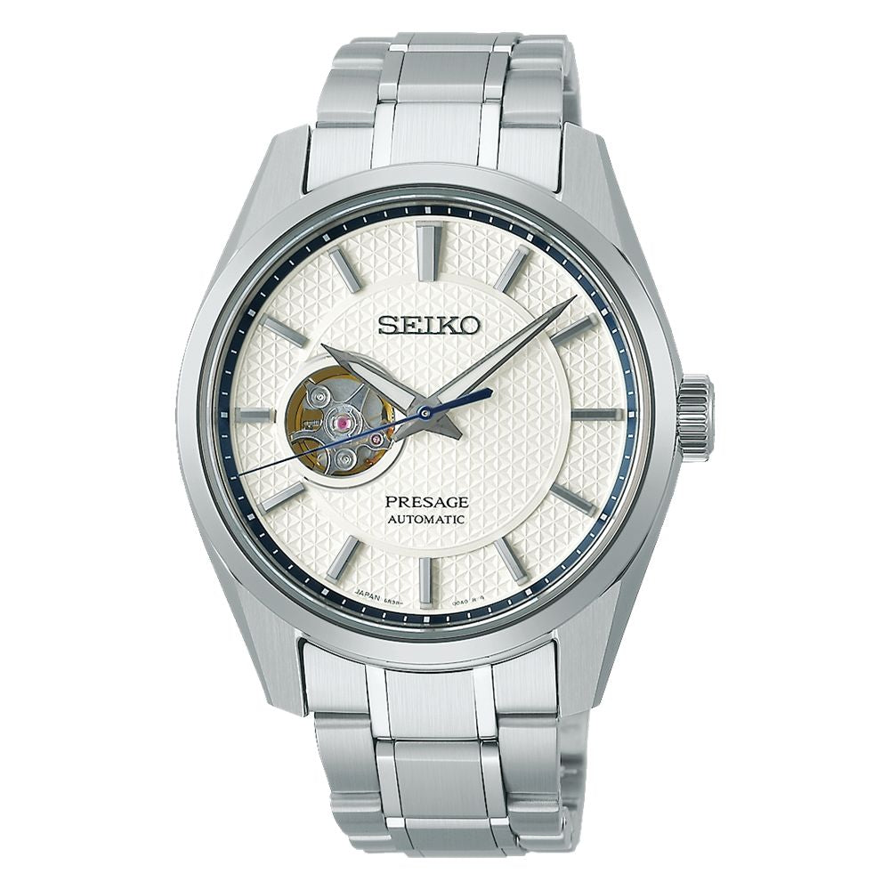 セイコー プレザージュ SARX097 メカニカル腕時計,ステンレスケース,ホワイトダイヤル,ステンレスのファイブリンクバンド