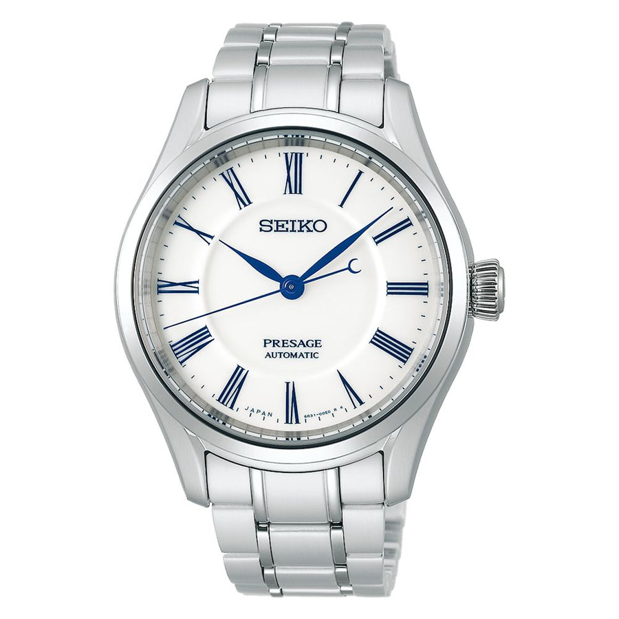 セイコー プレザージュ SARX095 メカニカル腕時計,ステンレスケース,ホワイト( 有田焼 )ダイヤル,ステンレスのファイブリンクバンド