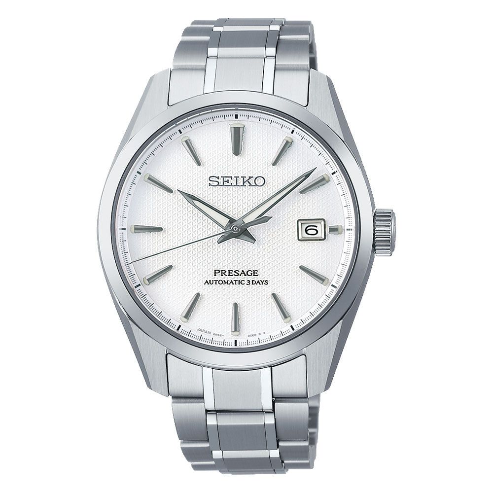 セイコー プレザージュ SARX115 メカニカル腕時計,純チタンケース,ホワイト「白練（しろねり）」ダイヤル,純チタンのファイブリンクバンド